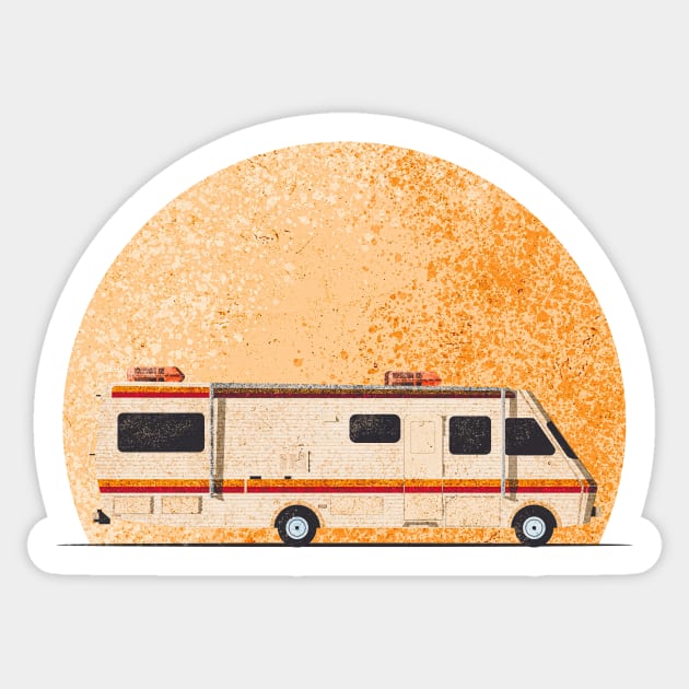 Retro Van Sticker by SrabonArafat